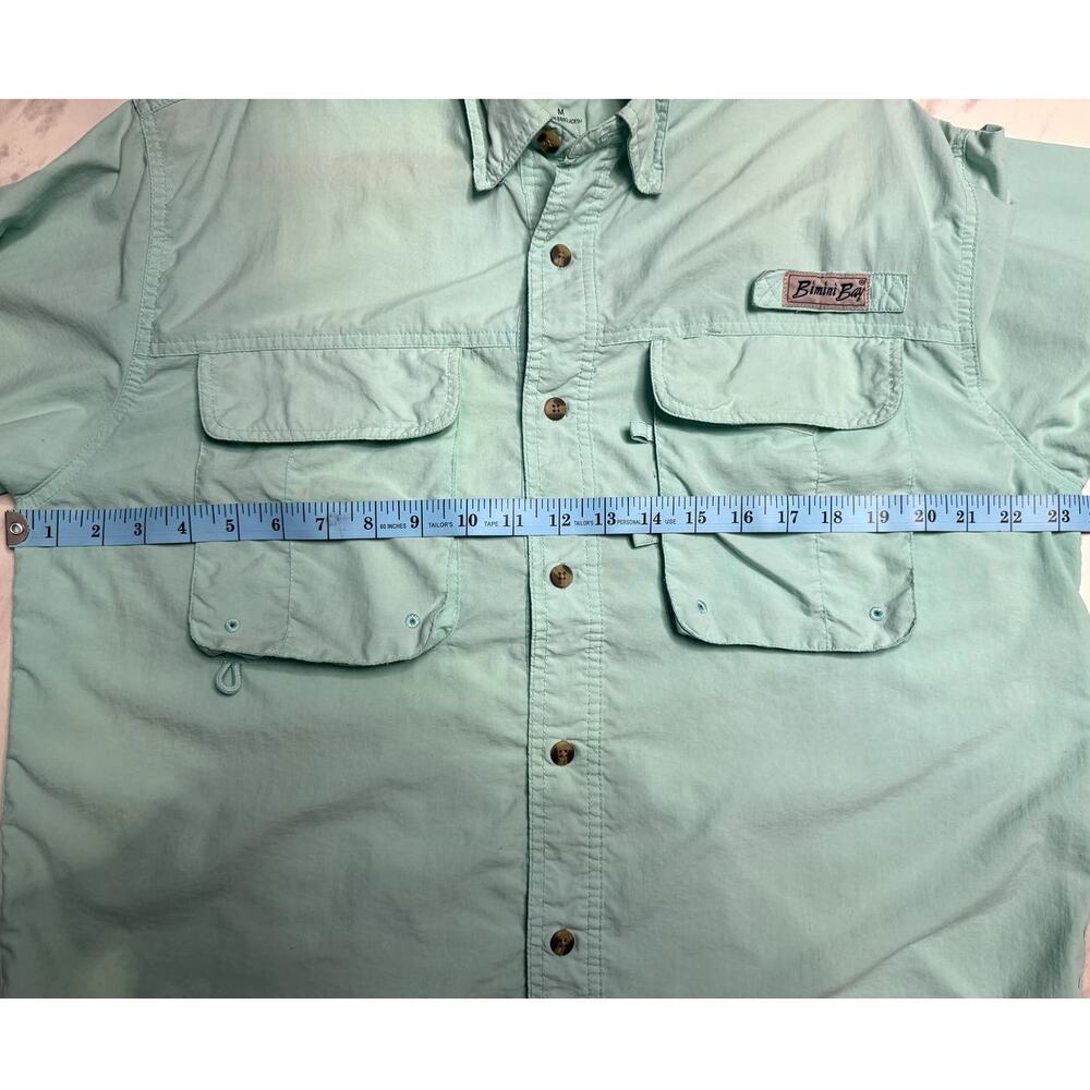 Bimini Bay Outfitters Short Sleeve Button Up Vented Fishing Shirt Size Medium - Picture 11 of 12